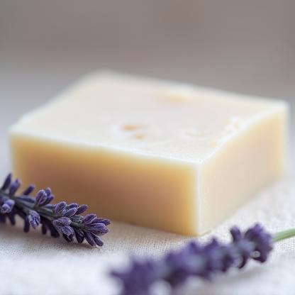 Handmade lavender soap bar