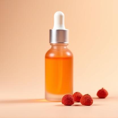Rosehip facial serum bottle